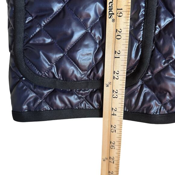 J.Crew Quilted Down Vest Navy Blue Size M Lightweight Zip Front Pockets - Picture 5 of 7